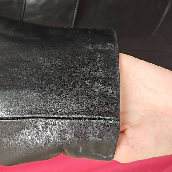 Danier Long Line Leather Jacket with Faux Fur Collar - Picture 7 of 7